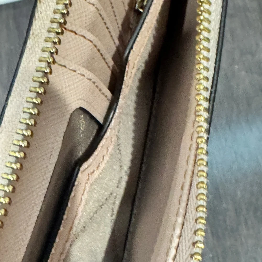 Michael Kors Light Pink/Peach Zip Large Wallet